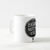 "Brein niet in gebruik" Mok (Voorkant links)