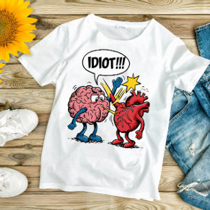 Brein Ruzie met Hart T-Shirt – Leuk Emotioneel