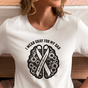 Brein Tumor Awareness Ondersteuning Kanker Gift vo T-shirt