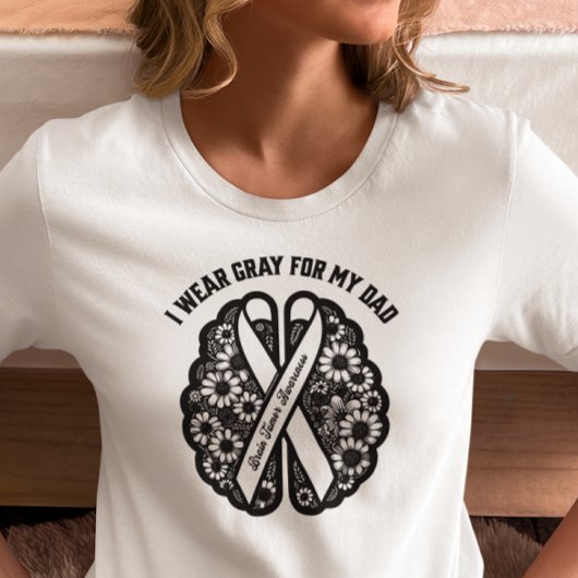 Brein Tumor Awareness Ondersteuning Kanker Gift vo T-shirt
