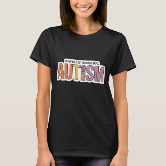 Brein vol briljante ideeën t-shirt (Voorkant)
