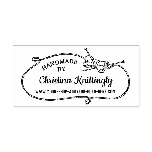 Breinaalden Garen Lijst | Handgemaakt door Custom Rubberstempel (Afrduk)