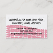 Breinaalden sjaal olijfbruine visitekaartjes (Achterkant)