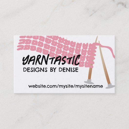 Breinaalden sjaal olijfbruine visitekaartjes (Voorkant)