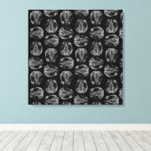 breindiagram Afdrukpatroon Afdrukpatronen Zwart Canvas Afdruk (Insitu (Houten vloer))