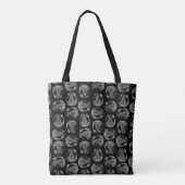  breindiagram Afdrukpatroon Afdrukpatronen Zwart Tote Bag (Achterkant)