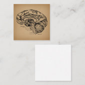  breindiagram Antiek medische anatomie Kunst Informatiekaartje (Voorkant / Achterkant)