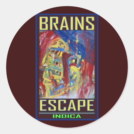 BREINEN ONTKOMEN INDICA RONDE STICKER (Voorkant)