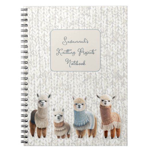 Breiprojecten Alpaca's Notitieboek (Voorkant)