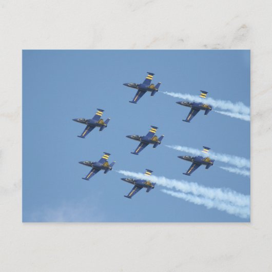Breitende luchtpijp in de airshow briefkaart (Voorkant)