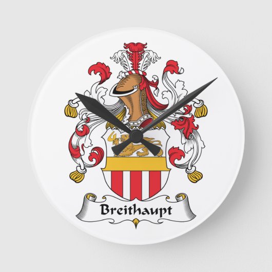 Breithaupt Family Crest Ronde Klok (Voorkant)