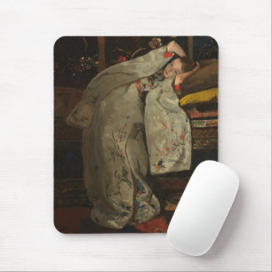 Breitner, meisje in een witte Kimono - 19de C.Fine Muismat