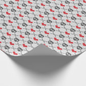 Breittenpatroon met schedels cadeaupapier (Hoek)