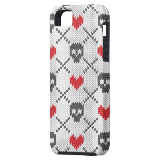 Breittenpatroon met schedels Case-Mate iPhone case (Achterkant Links)