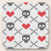 Breittenpatroon met schedels drankjes onderzetter (Voorkant)