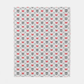 Breittenpatroon met schedels fleece deken (Voorkant)