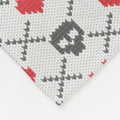 Breittenpatroon met schedels fleece deken (Hoek)