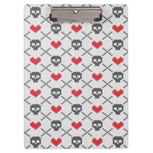 Breittenpatroon met schedels klembord (Voorkant)