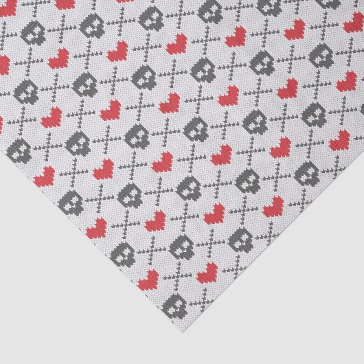 Breittenpatroon met schedels tissuepapier (Detail)