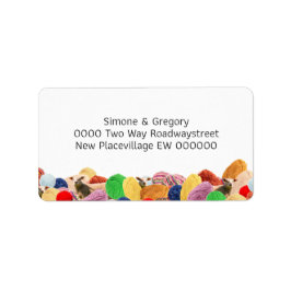 Breitting van gehaakte garens voor gepersonaliseer etiket