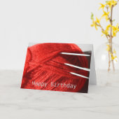 Breiwol Happy Birthday Kaart (Gele Bloem)