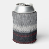 Breiwol: rode, witte strepen. blikjeskoeler (Blikje Achterkant)