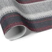 Breiwol: rode, witte strepen. cadeaupapier (Rol Hoek)