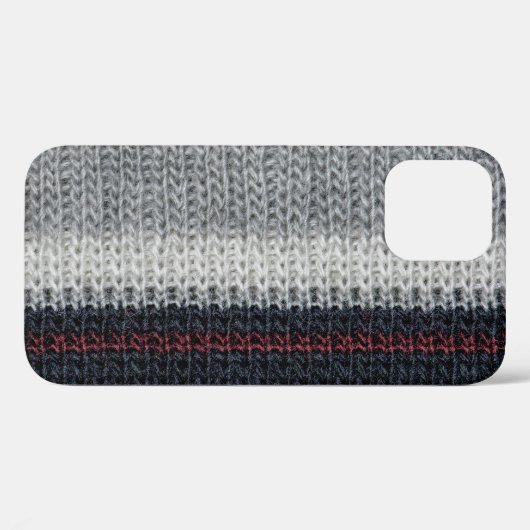 Breiwol: rode, witte strepen. Case-Mate iPhone case (Achterkant (horizontaal))