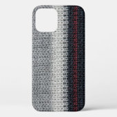 Breiwol: rode, witte strepen. Case-Mate iPhone case (Achterkant)