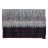 Breiwol: rode, witte strepen. kussensloop (Voorkant)