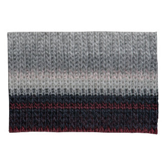 Breiwol: rode, witte strepen. kussensloop