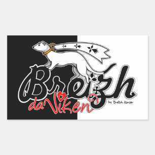 Breizh da viken rechthoekige sticker