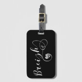 Breizh Flag in Heart, Brittany, Breton Language Bagagelabel (Voorkant (verticaal))