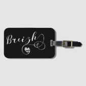 Breizh Flag in Heart, Brittany, Breton Language Bagagelabel (Voorkant (horizontaal))