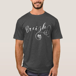 Breizh Flag in Heart, Brittany, Breton Language T-shirt