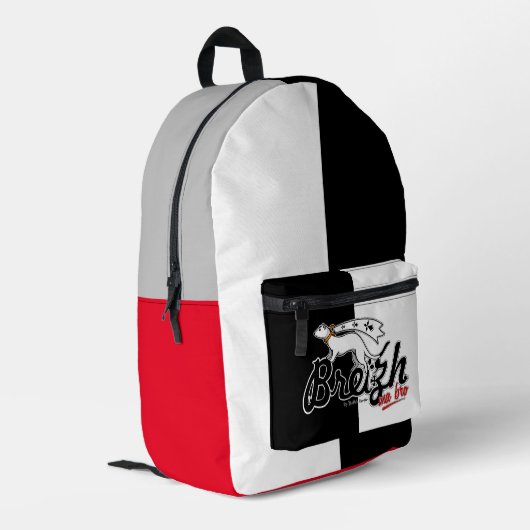 Breizh ma bro bedrukte rugzak (Achterkant Hoek Links)