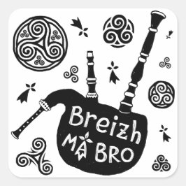 Breizh ma Bro Vierkante Sticker