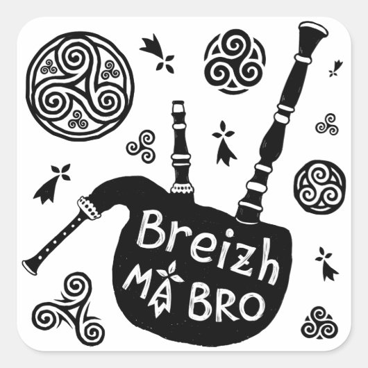 Breizh ma Bro Vierkante Sticker (Voorkant)