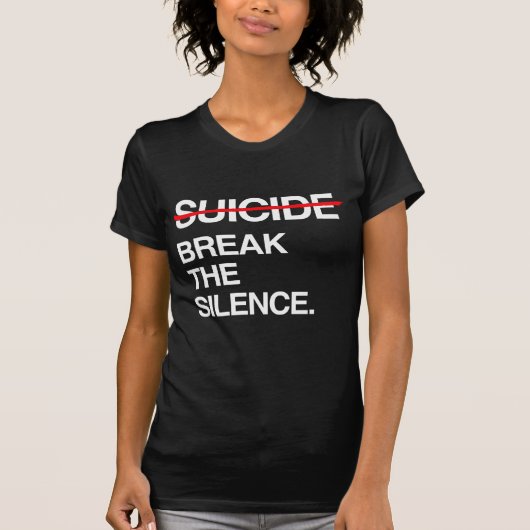 BREK DE SILENTIE OP SUICIDE T-SHIRT (Voorkant)