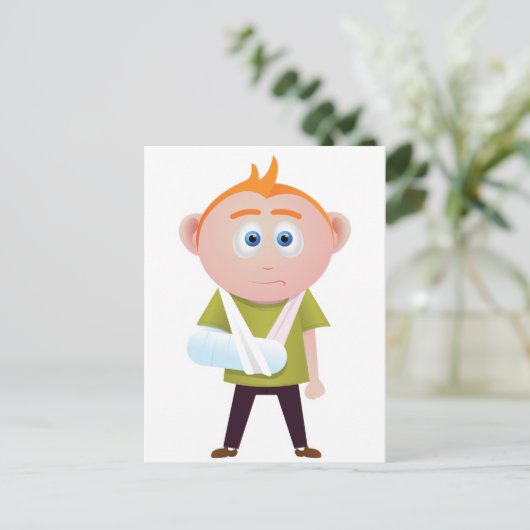 Breken Arm Briefkaart (Staand voorkant)