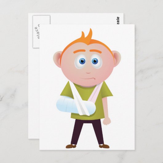 Breken Arm Briefkaart (Voorkant / Achterkant)