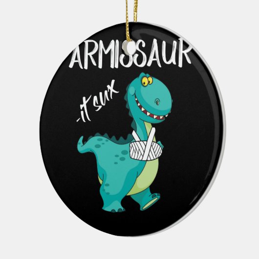Breken arm dinosaur it sux keramisch ornament (Links)