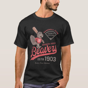 Breken Arrow Beavers Minor League Retro Baseball T T-shirt