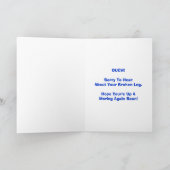 Breken been Cast Get Well Card Kaart (Binnen)