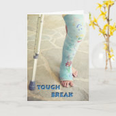 Breken been Cast Get Well Card Kaart (Gele Bloem)