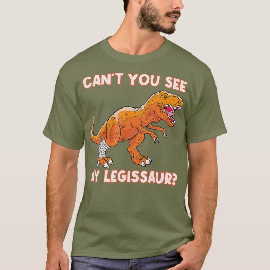 Breken been Cute Dino Bone Letsels Dinosaur T-shirt (Voorkant)