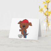 Breken been Dog Kaart (Gele Bloem)