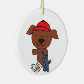 Breken been Dog Keramisch Ornament (Rechts)