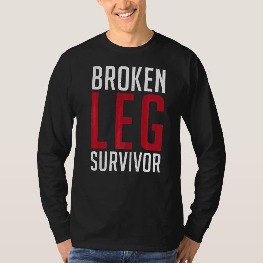 Breken been Survivor letsel T-shirt (Voorkant)