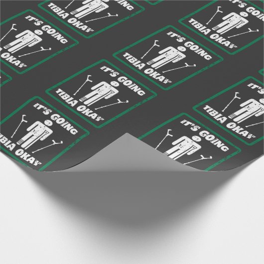 Breken been Tibia Oke, snel goed cadeau Cadeaupapier (Hoek)